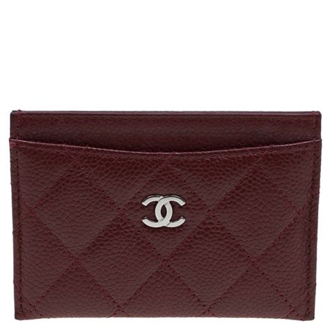 chanel burgundy card holder|Chanel Vintage 2003.